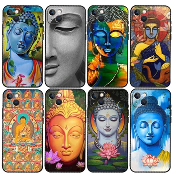 Pán Buddha Telefón puzdro Pre iPhone 14 15 11 12 13 Pro Max Mini XS XR X 7 8 Plus SE 2020 Mäkké Pokrytie Capa