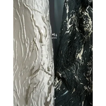 Trojrozmerný Kreatívne Retro Farbou Filigránske Lesk Ťažké Textúra Žakárové Štruktúrovaný Siluetu Dizajnér Textílie